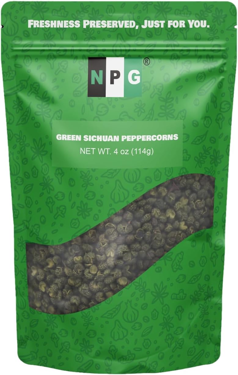 NPG Sichuan Green Peppercorns 4 Oz - Image 1